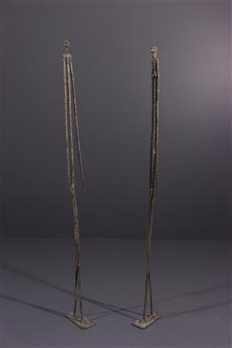 Afrikanische Kunst - Figuren des Dogon-Urpaares aus Bronze