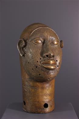 Afrikanische Kunst - Ifé Yoruba Gedenkkopf aus Bronze