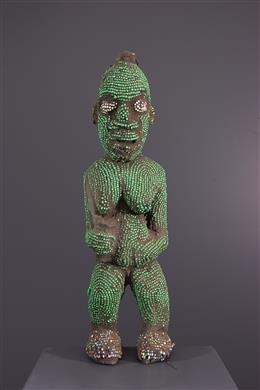 Afrikanische Kunst - Bamileke /Bangwa Nkétuok Perlen-Statue