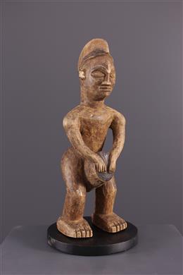Afrikanische Kunst - Statuette Trommlerin Mbala Pindi