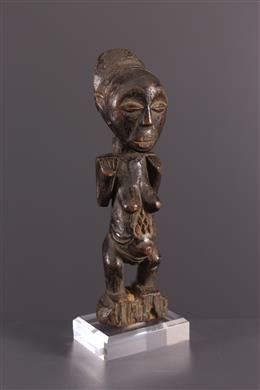 Afrikanische Kunst - Luba-Statuette auf Sockel