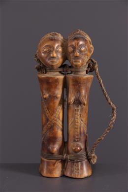 Afrikanische Kunst - Zwillingsstatuetten Tabwa Mpundu