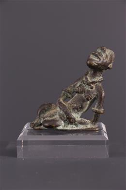 Afrikanische Kunst - Dogon-Statuette aus Bronze