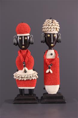 Afrikanische Kunst - Puppenpaar aus Südafrika