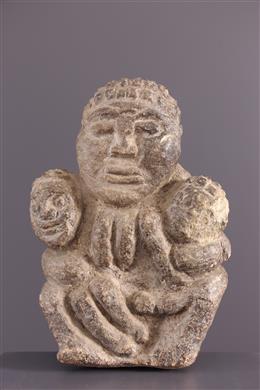 Afrikanische Kunst - Statue Kissi geschnitzter Stein