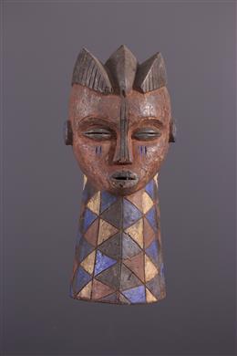Afrikanische Kunst - Polychrome Kwese/Pindi Maske