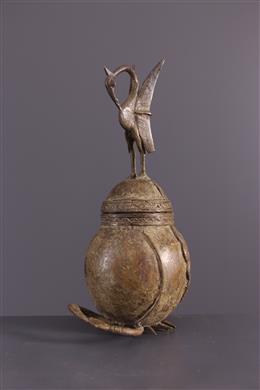 Dogon-Deckelkiste aus Bronze