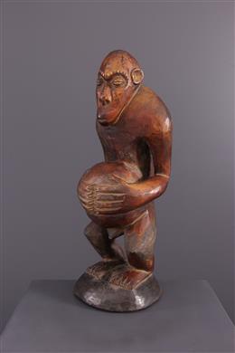 Afrikanische Kunst - Affenstatue Kongo oder Luba