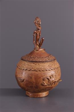 Afrikanische Kunst - Dogon-Deckelkiste aus Bronze