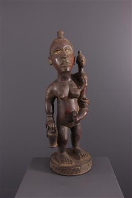 Afrikanische Kunst - Statue von Mere mit Kind Kongo Vili