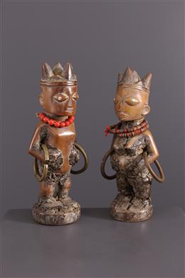 Afrikanische Kunst -  Statuetten von Ibeji-Zwillingen Yoruba